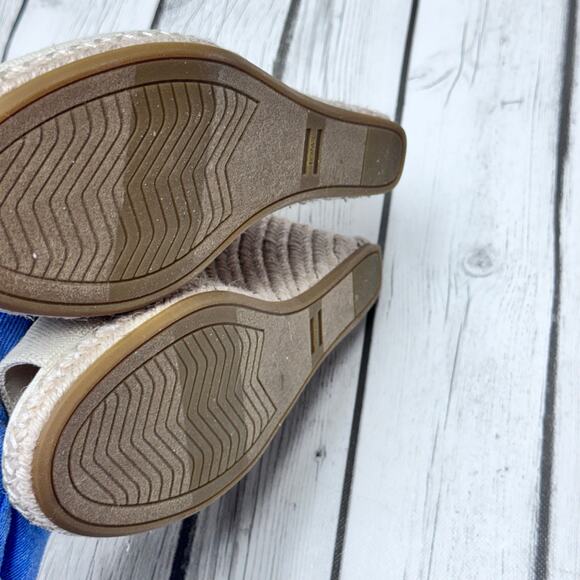 TOMS Women's Michelle Wedge Sandal, Natural Sparkle Size 9.5 - Picture 9 of 9